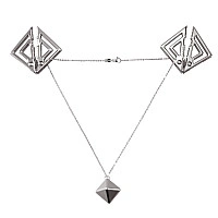 Зажимы для сосков с тяжелой подвеской LOCKINK Adjustable Nipple Clamps with Heavy Pendant, под серебро