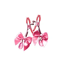 Затискачі для сосків з регулюванням Art of Sex - Flirty Bow, колір рожевий