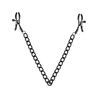 Зажимы для сосков Bedroom Fantasies: Nipple Clamps with Chain, черные