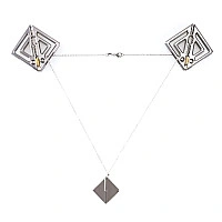 Зажимы для сосков с легкой подвеской LOCKINK Adjustable Nipple Clamps with Light Pendant, серебристые