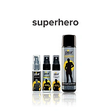 Стимулирующий лубрикант на водной основе pjur Superhero Energizing glide 30 мл, с экстрактом гинкго билоба